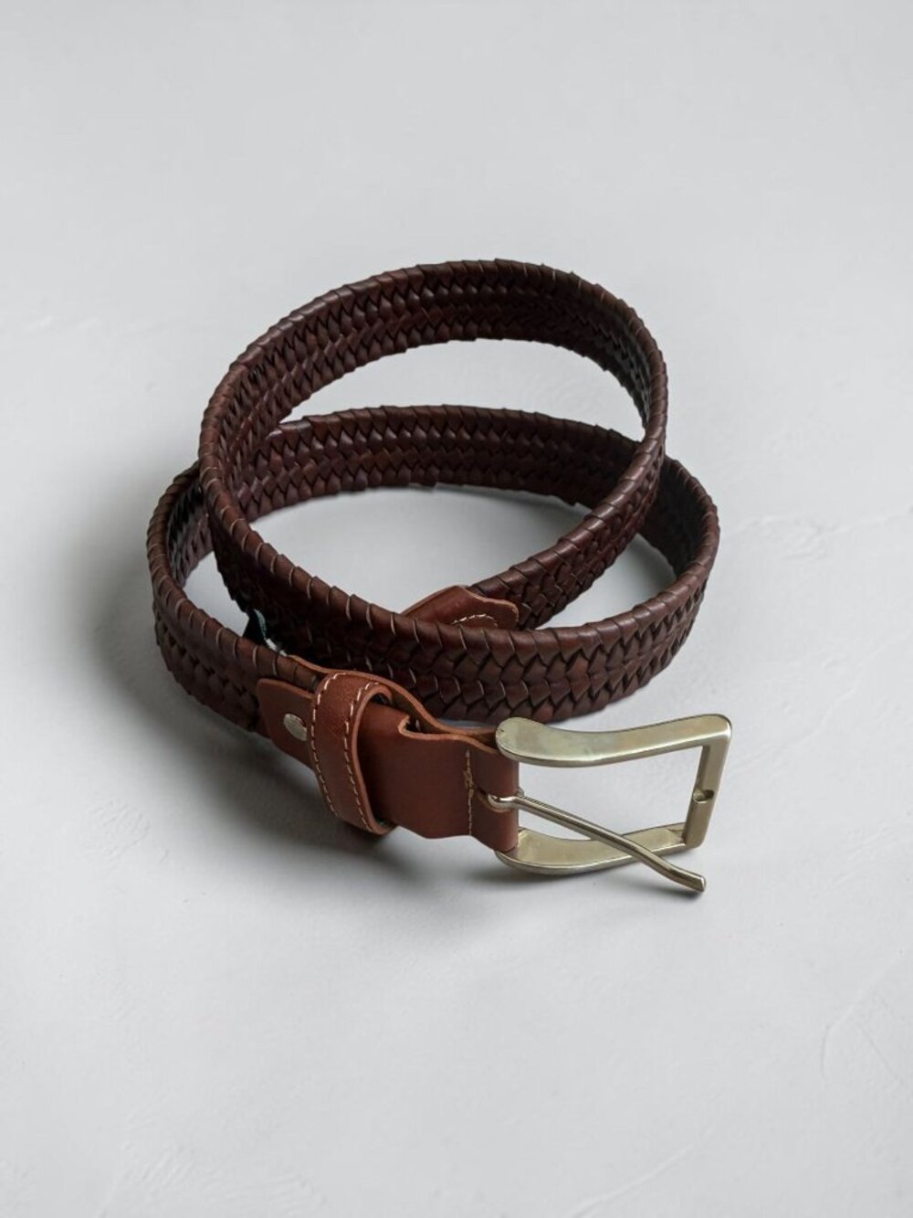SUIE VALENTINI Men’s Brown Woven Belt Size 36